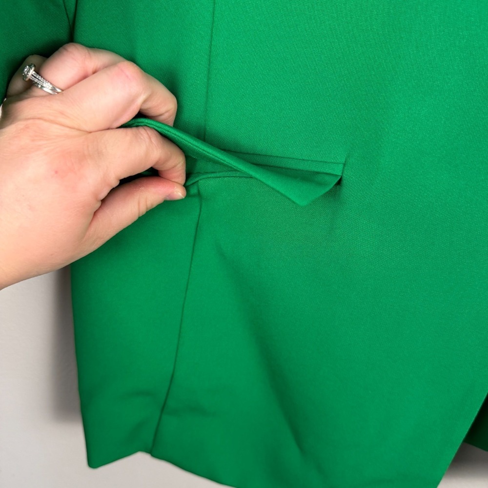 International Concepts Blazer Jacket Womens L Green Classic Notch Lapel Collared - Picture 8 of 16